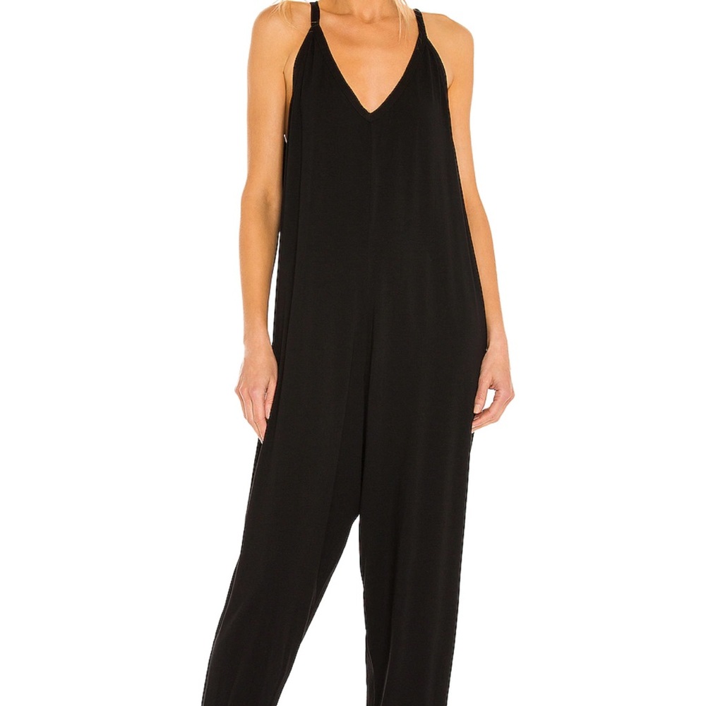 Draped jumpsuit in Black bobi